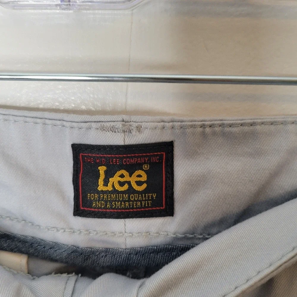 Lee Legendary Plus Womens‎ Bermuda Shorts Light Gray MidRise 9